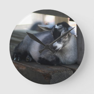 Goat Round Clock