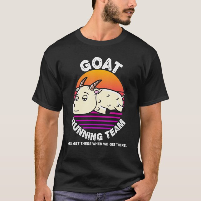 Goat Running Team Kids Men Women T-Shirt (Front)