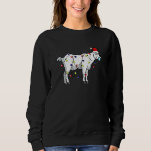 Goat Santa Wearing Face Mask Goat Farmer Christmas Sweatshirt