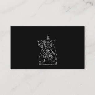 Goat Satan Black Magic Lucifer Occult Gift Business Card