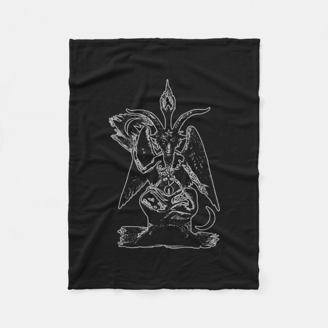 Goat Satan Black Magic Lucifer Occult Gift Fleece Blanket (Front)