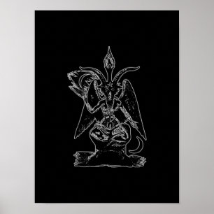 Goat Satan Black Magic Lucifer Occult Gift Poster