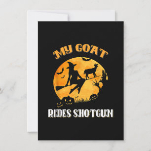 Goat Shotgun Scary Halloween Invitation