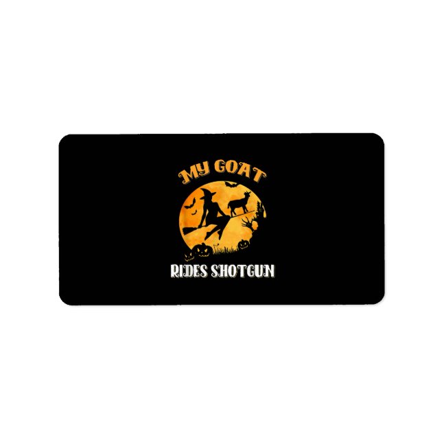 Goat Shotgun Scary Halloween Label (Front)