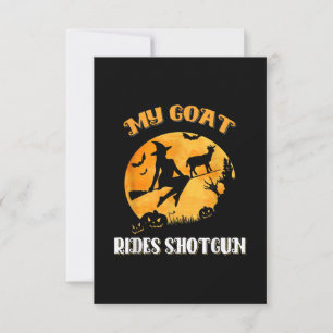 Goat Shotgun Scary Halloween RSVP Card