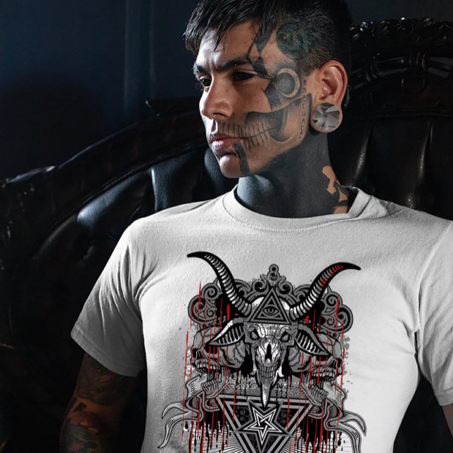 Goat Skull Demon Design T-Shirt (Creator Uploaded)