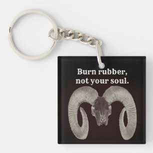 Goat Skull Face ,and Personalised Key Ring