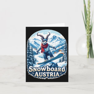Goat Snowboarding Adventure In Austria Card