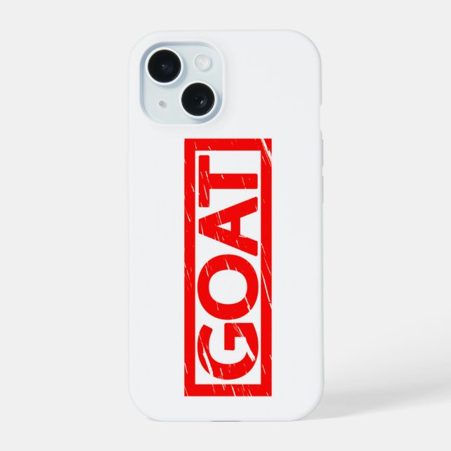 GOAT Stamp iPhone 15 Case (Back)