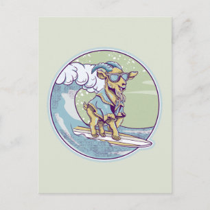 Goat Surfing Postcard