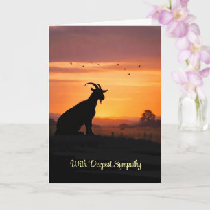 Goat Sympathy Loss of Pet Country Setting Card