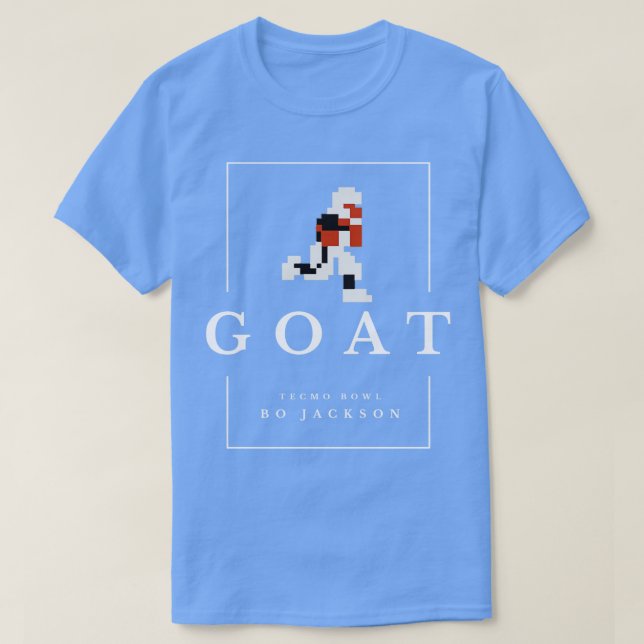 GOAT Tecmo Bowl Bo Jackson T-Shirt (Design Front)