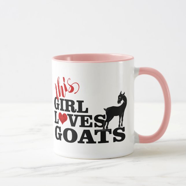 GOAT | This Girl Loves Goats Pretty Stylised Goat Mug (Right)