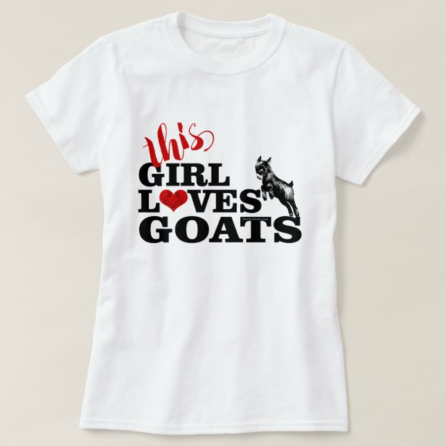 GOAT | This Girl Loves Goats Pygmy Baby T-Shirt (Design Front)