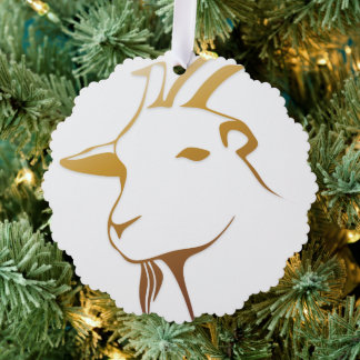 Goat Tree Decoration Card