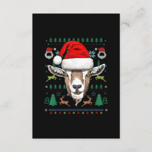 Goat Ugly Christmas Santa Xmas Gift Enclosure Card