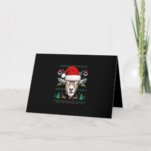 Goat Ugly Christmas Santa Xmas Gift Holiday Card