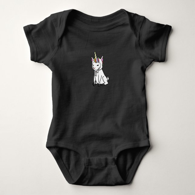 Goat Unicorn Hat Baby Bodysuit (Front)