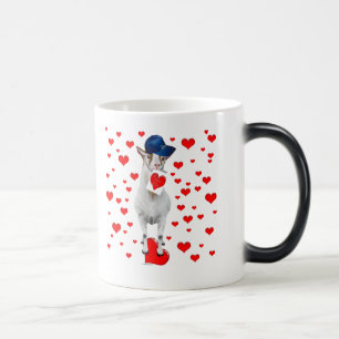 Goat Valentine Hearts Magic Mug