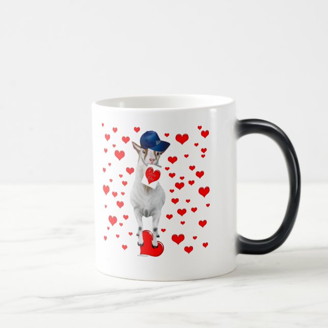 Goat Valentine Hearts Magic Mug (Right)