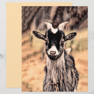 Goat Vintage Country Rustic Farm Animal