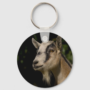 Goat Watching Key Ring