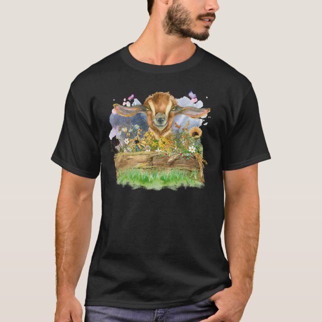 Goat Watercolor T-Shirt (Front)