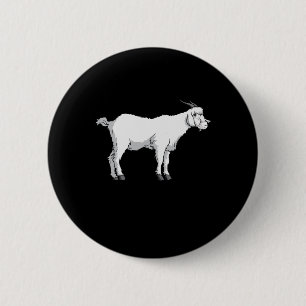 Goat Wearing Medical Face Mask 6 Cm Round Badge