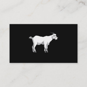 Goat Wearing Medical Face Mask Business Card