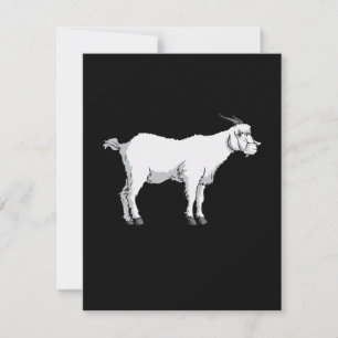 Goat Wearing Medical Face Mask Invitation