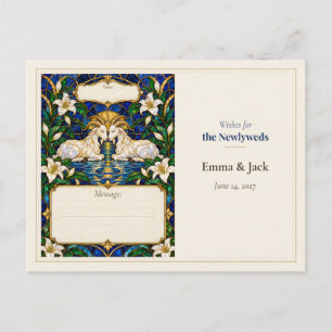 Goat Wedding Guest Book Wishes Postcard