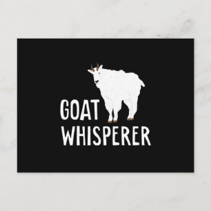 Goat Whisperer Funny Goat Farm Tshirt Pet Goat Announcement Postcard