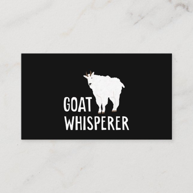 Goat Whisperer  Funny Goat Farm Tshirt  Pet Goat Business Card (Front)