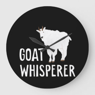 Goat Whisperer Funny Goat Farm Tshirt Pet Goat Large Clock