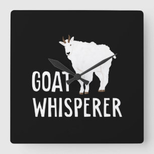 Goat Whisperer Funny Goat Farm Tshirt Pet Goat Square Wall Clock