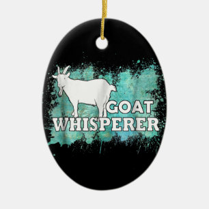 Goat Whisperer Goats Farmer Ceramic Tree Decoration