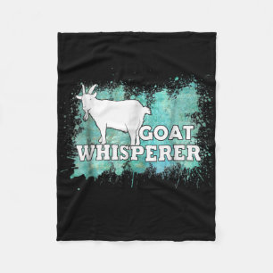 Goat Whisperer Goats Farmer Fleece Blanket