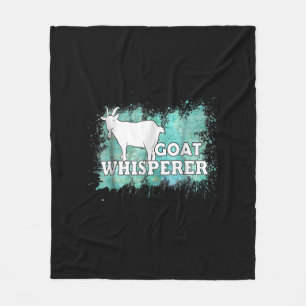 Goat Whisperer Goats Farmer Fleece Blanket