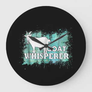 Goat Whisperer Goats Farmer Large Clock