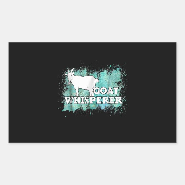 Goat Whisperer Goats Farmer Rectangular Sticker (Front)