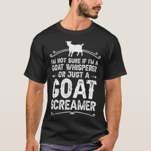 Goat Whisperer Retro Screaming Goat Showing T-Shirt