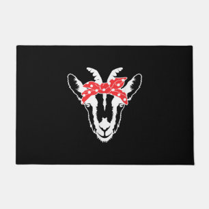 Goat With A Bandanna Funny Goat Lover Womens Doormat