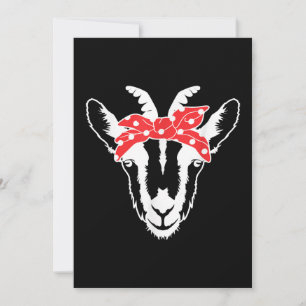 Goat With A Bandanna Funny Goat Lover Womens Holiday Card