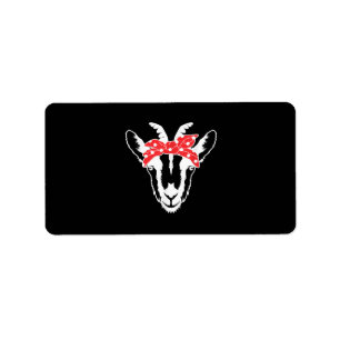 Goat With A Bandanna Funny Goat Lover Womens Label