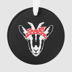 Goat With A Bandanna Funny Goat Lover Womens Ornament