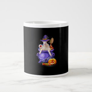 Goat With Hat Candy Pumpkin Halloween Gift Large Coffee Mug