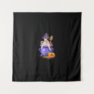 Goat With Hat Candy Pumpkin Halloween Gift Tapestry