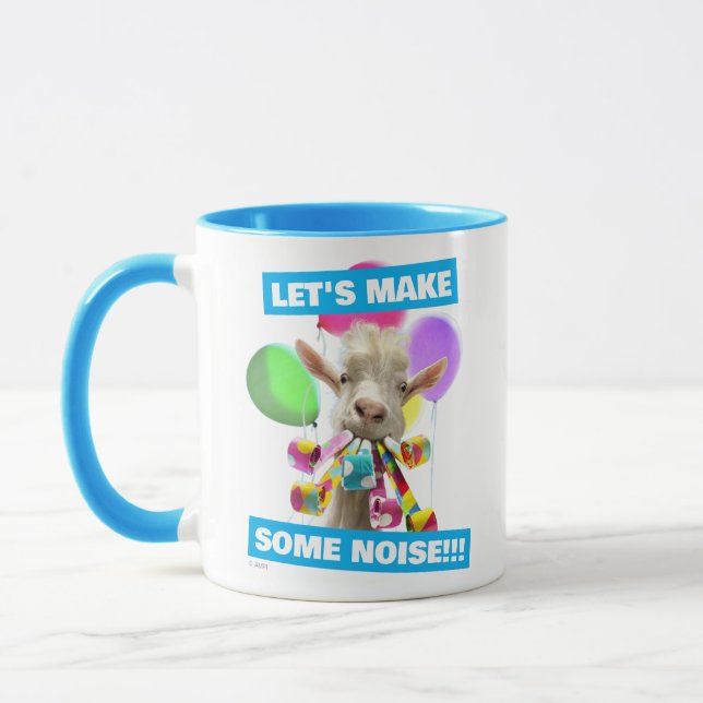 Goat with Party Blowers Mug (Left)