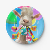 Goat with Party Blowers