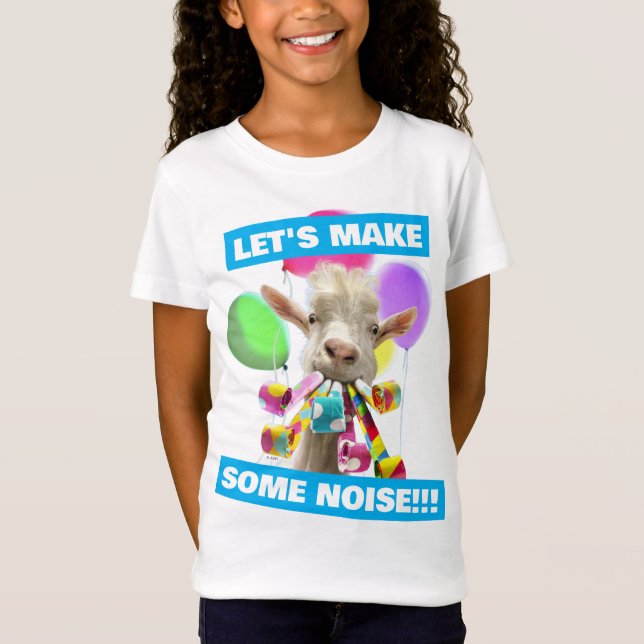 Goat with Party Blowers T-Shirt (Front)